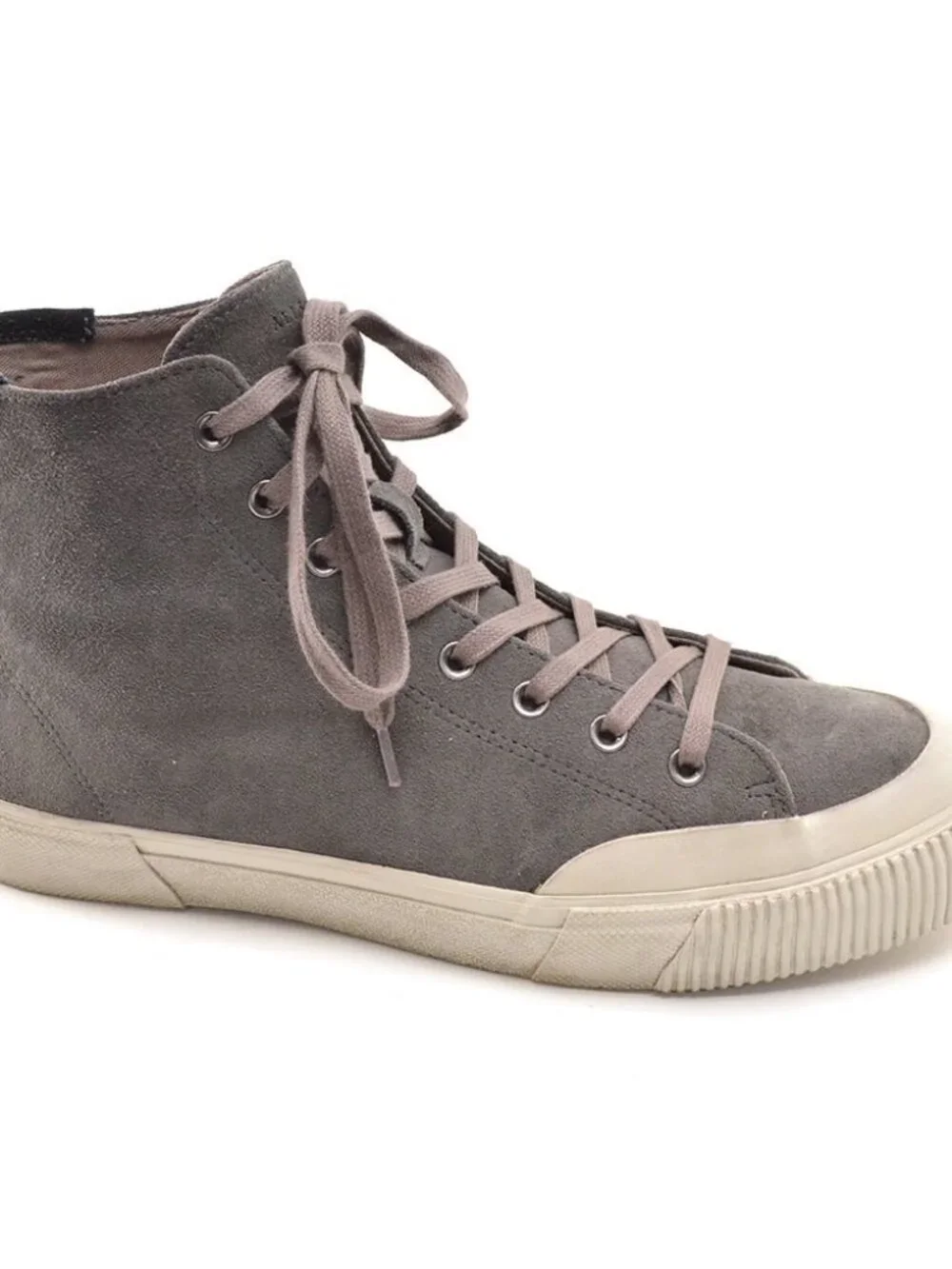 Men All Saints Dumont Gray Suede High Top Sneakers 9 M